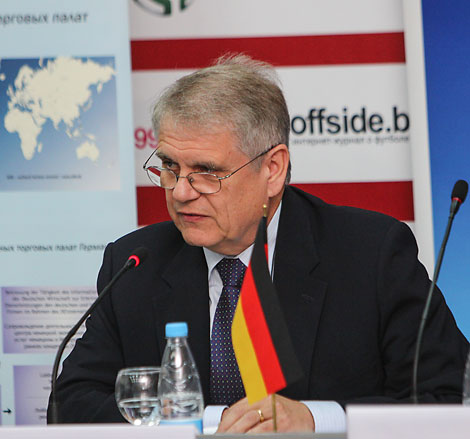 German envoy Wolfram Maas calls for stronger economic ties with Belarus. Photo courtesy of the Belarus Press Service